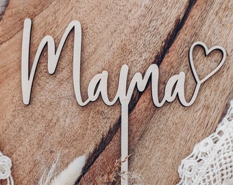 Caketopper Mama | Cake Topper Mama Kuchenstecker Geschenk Muttertag Muttertagsgeschenk Geschenk Mama Geschenkidee Muttertag Beste Mama Danke