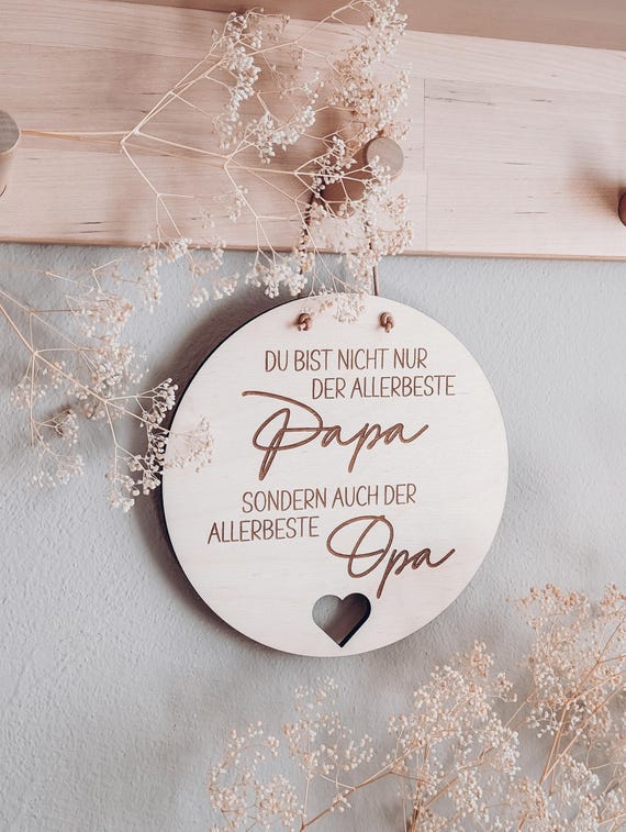 Holzschild - Allerbester Papa Allerbester Opa | Geschenk Opa Geschenk Vatertag Vatertagsgeschenk Geschenk Papa Geschenkidee Vatertag