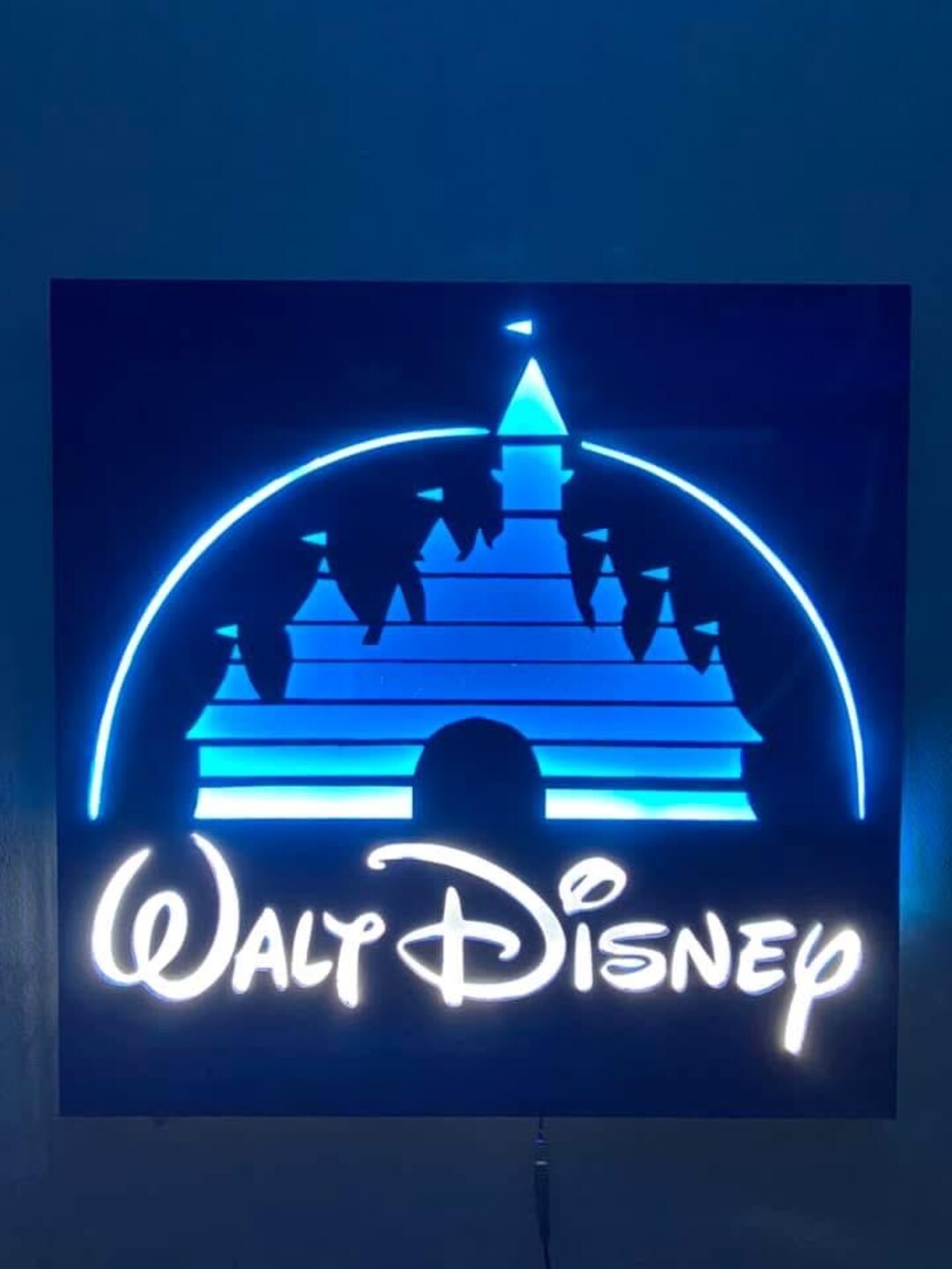 Disney Logo Inspired Wall Light, LED Bar Light, Mancave Wall Decor ...