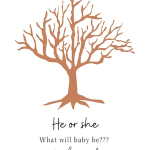 Gender reveal fingerprint poster