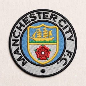 Manchester City FC Inspired Embroidery Patch Design (Digital Download)