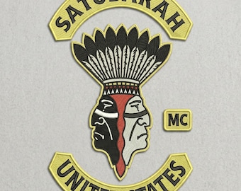 Satudarah MC United States Embroidery - Biker Patch Logo - 3 Sizes - Emb Pes Dst Jef