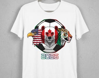 2026 North America Soccer SVG, Geometric Eagle Bear Jaguar PNG (Digital Download)