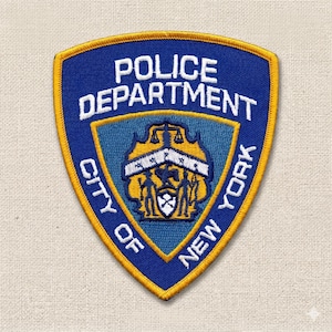 Stickmuster für ein NYPD-Polizeiabzeichen, Polizeibehörde der Stadt New York (3,75" x 4,5")
