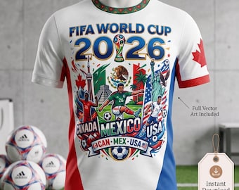 World Cup 2026 Country Flag Bundle - Soccer Clipart Pack - 48 Designs - PNG Digital Download