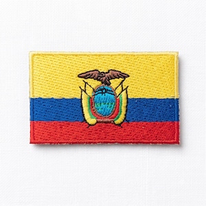 Stickmuster für einen Aufnäher mit der Flagge Ecuadors, Wappenabzeichen (digitale Datei)