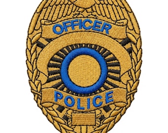 Police Officer Badge Embroidery Design - Law Enforcement Crest - 3 Sizes - EMB PES DST Jef