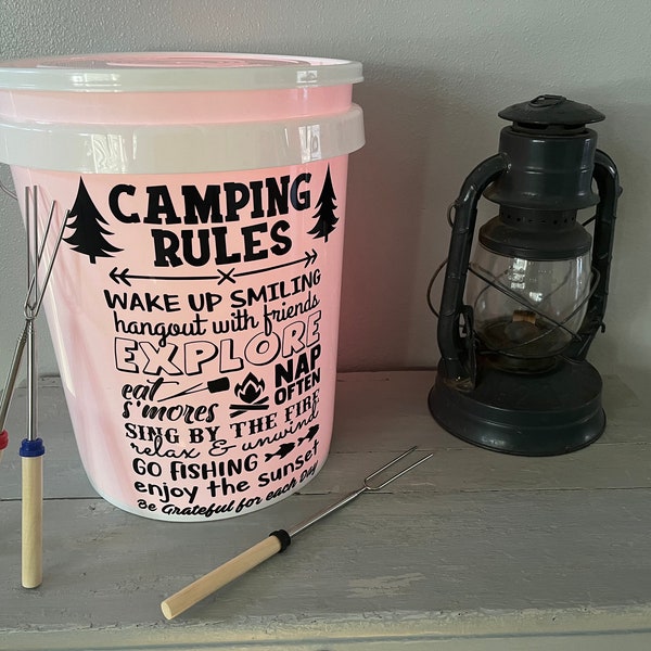 Light up Camp Bucket Etsy