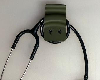 Olive green Kydex stethoscope clip/holder