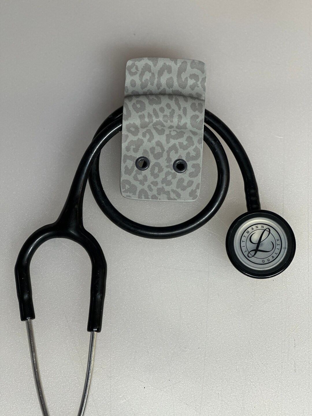 Gray Cheetah Print Kydex Stethoscope Clip/holder Etsy