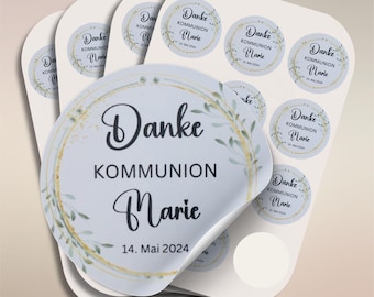 Personalized stickers for First Communion/Confirmation/Youth Dedication, thank you stickers, party favor stickers, thank you stickers