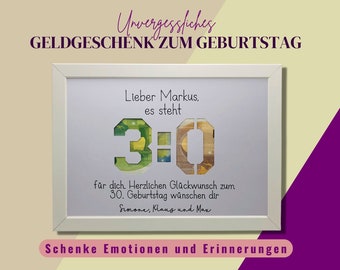 Geldgeschenk zum Geburtstag, Bilderrahmen Geldgeschenk, Geburtstagswünsche für Geldgeschenke personalisiert, Kröten verschenken