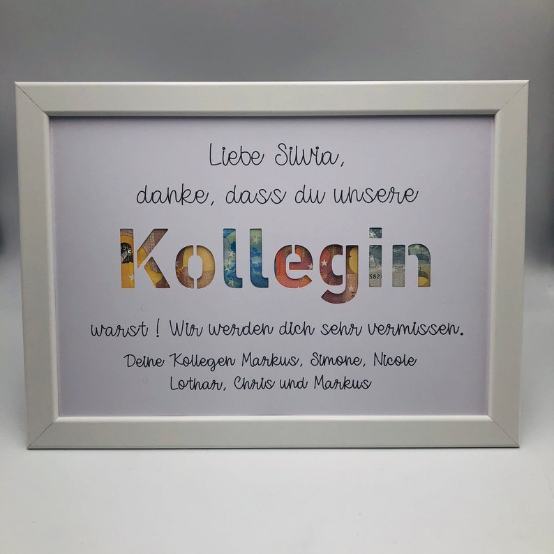 Geschenk Zum Abschied Einer Kollegin Geldgeschenk zum Abschied Kollegin Geschenk zum Ruhestand - Etsy.de