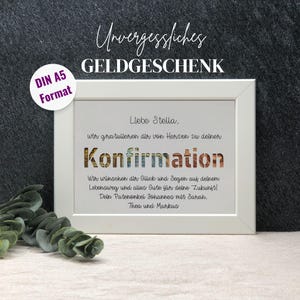 Geldgeschenk Konfirmation, personalisierte Geschenke zur Konfirmation, Glückwünsche Konfirmation, kleine Geschenke zur Konfirmation