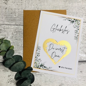 Schwangerschaft verkünden, Du wirst Oma, Rubbellos, Geschenk für den werdenden Vater, Glückslos, Überraschung, DIN A6 Karte