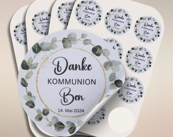 Personalized stickers for First Communion/Confirmation/Youth Dedication, thank you stickers, party favor stickers, thank you stickers