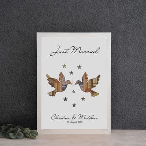 Geldgeschenk Hochzeit, Geschenk zur Hochzeit Tauben, Glückwünsche zur Hochzeit, Geldgeschenk Karte Hochzeit, Geldgeschenkverpackung