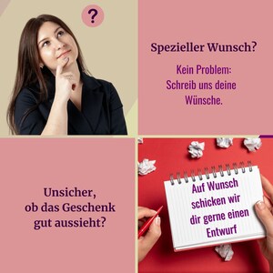 Geldgeschenk Geburtstag für die Frau, Geschenk für die Frau personalisiert, originelles Geschenk für die Frau zum Geburtstag Bild 9