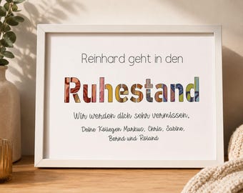 Personalized farewell gift for a colleague, cash gift for a job change, gift for a female colleague at work, retirement, team gift with name