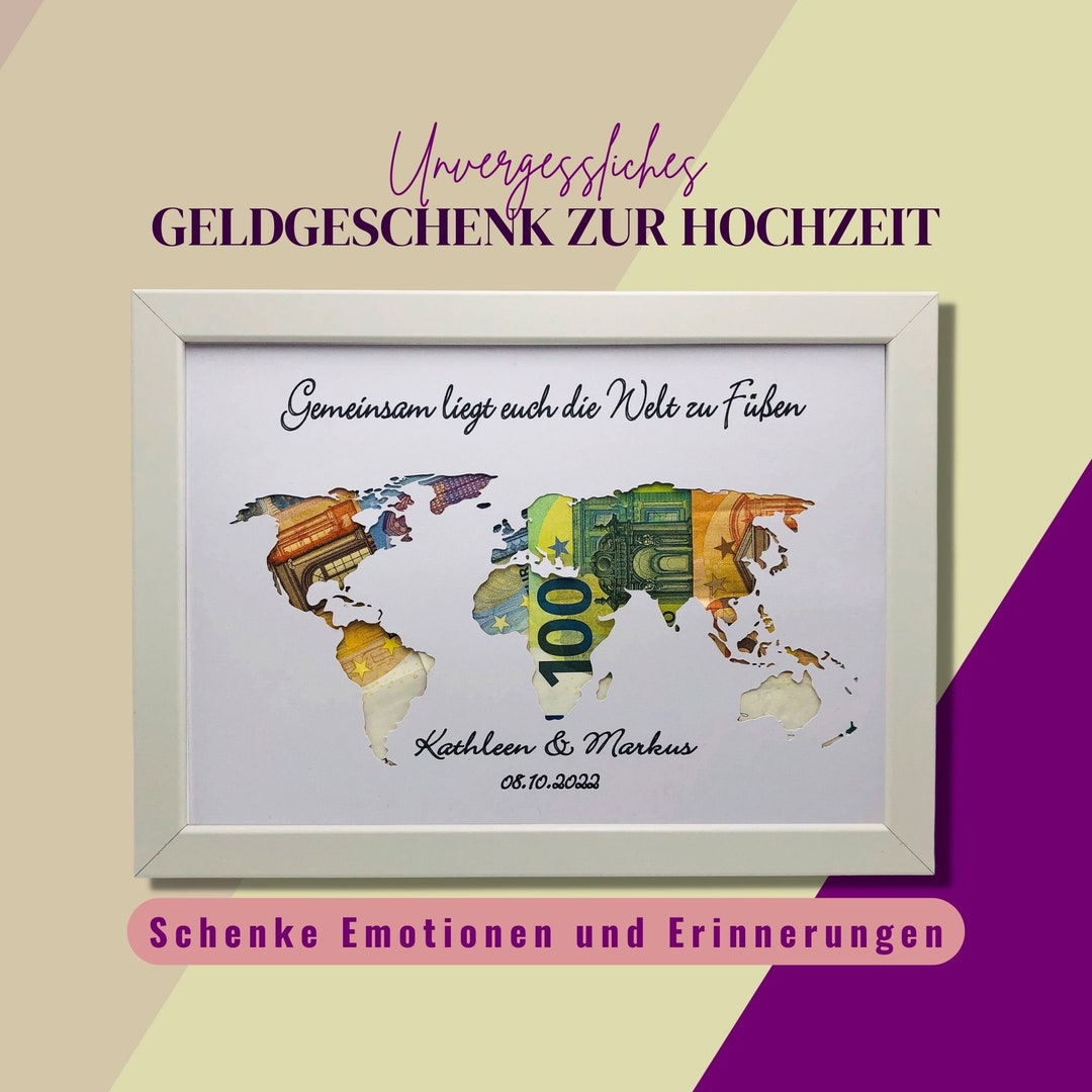 Geldgeschenk Zur Hochzeit Personalisiert Geldgeschenk Etsy