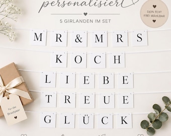 Personalized gift for the civil ceremony | Surprise for the bride and groom | Garland for the civil wedding