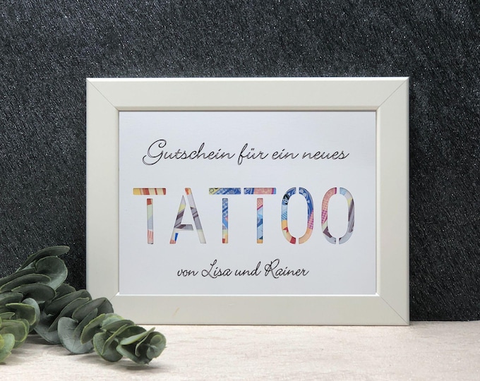 Geldgeschenk Fur Tattoo Basteln