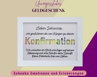 Geldgeschenk Konfirmation, Glückwünsche Konfirmation, kleine Geschenke zur Konfirmation, Konfirmation Geschenk Patenkind