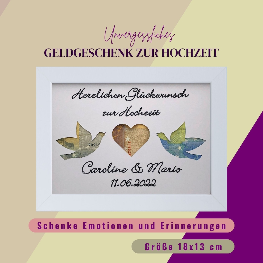 Geldgeschenk Hochzeit, Geldgeschenk Verlobung, Geschenk zur