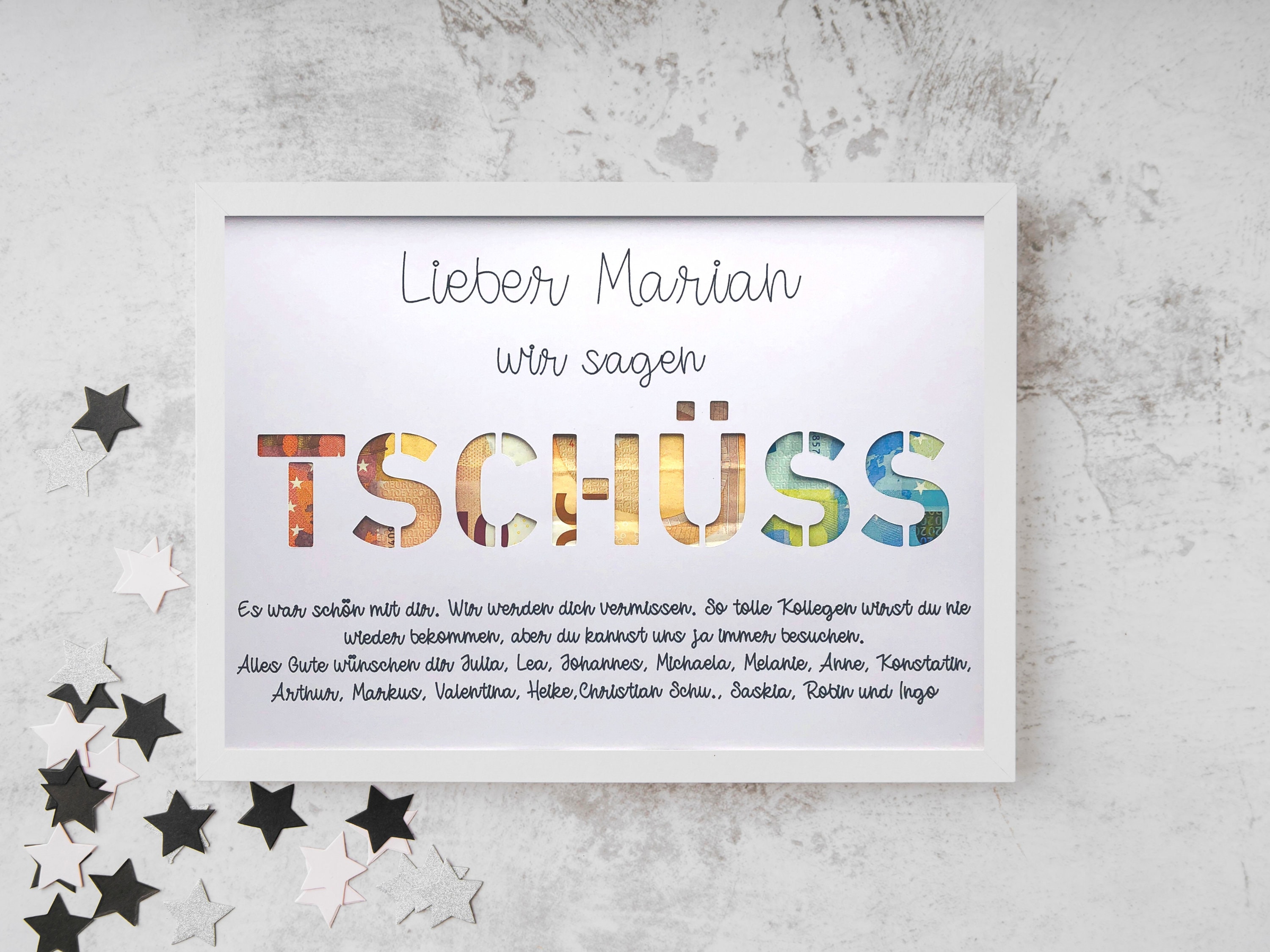 Geldgeschenk zum Abschied Kollege / Kollegin Geschenk zum Etsy.de