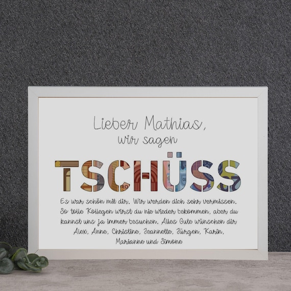 Geldgeschenk zum Abschied Kollege / Kollegin, Geschenk zum Ruhestand, zur Rente personalisiert, Geldgeschenk nett verpackt