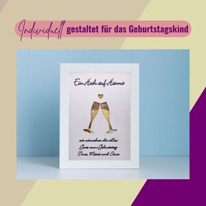 Geldgeschenk Geburtstag für die Frau, Geschenk für die Frau personalisiert, originelles Geschenk für die Frau zum Geburtstag Bild 3