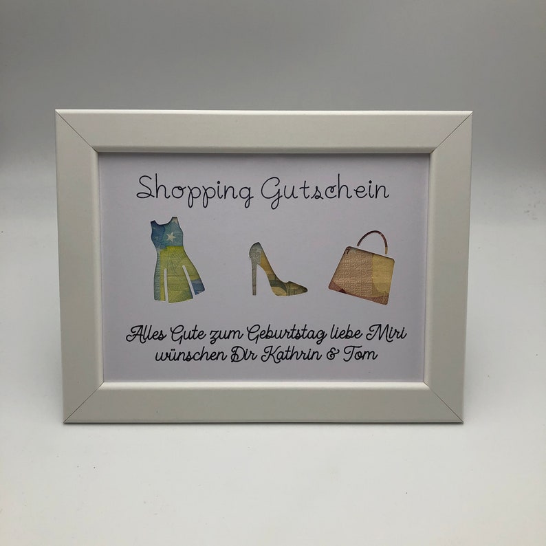 Geldgeschenk Geburtstag Gutschein zum Shoppen Geschenk für Etsy.de