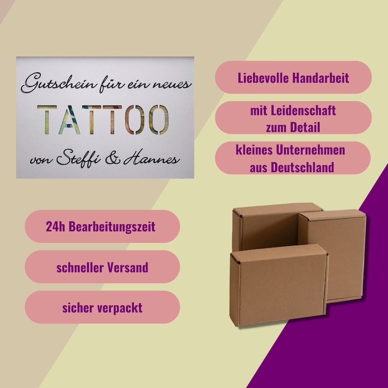 Geldgeschenk Geburtstag personalisiert , Geld für Tattoo verschenken, Geldgeschenk für Tattoo, Tattoo Geld verschenken Bild 6