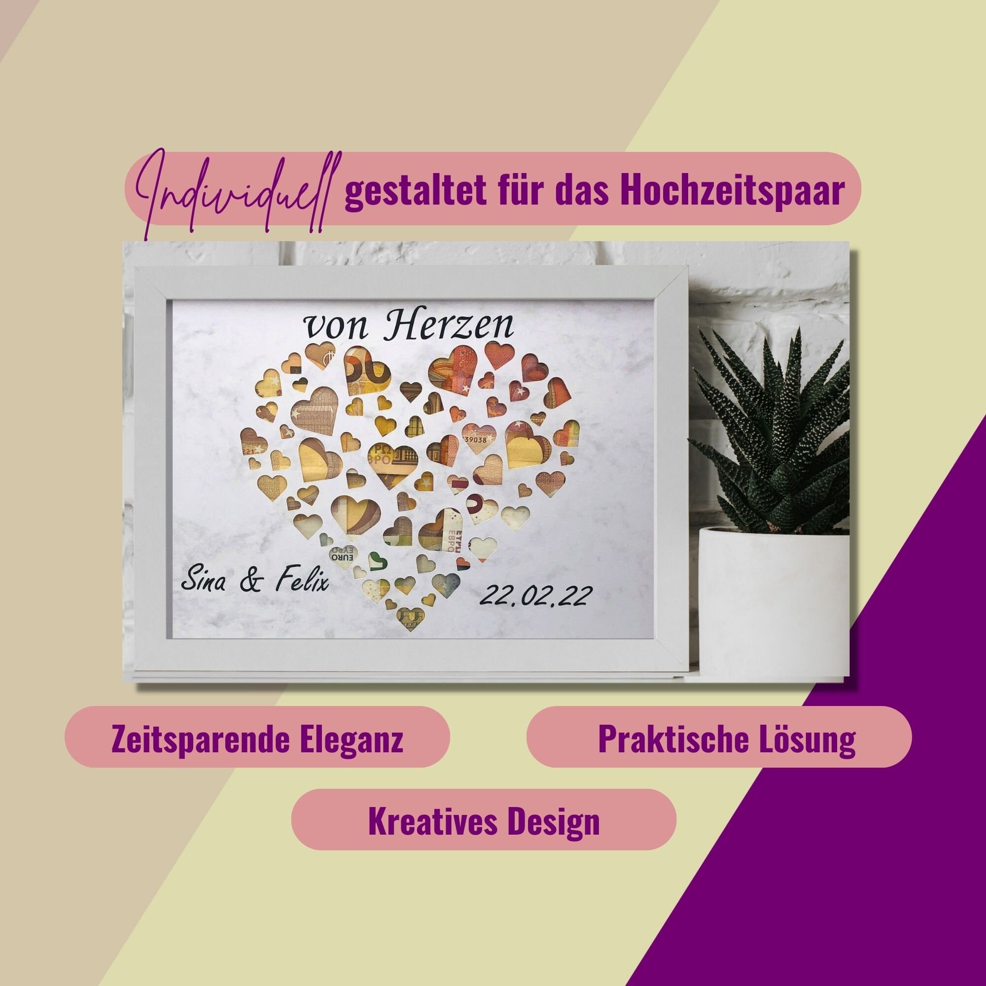 Geldgeschenk Hochzeit Geburtstag Personalisiert von Etsy