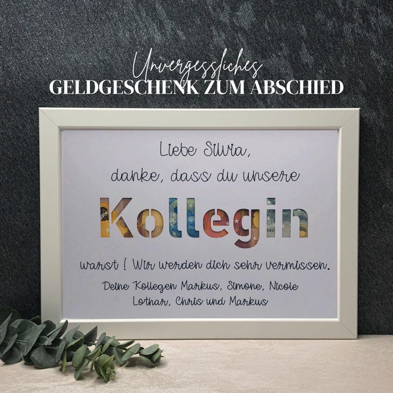 Stilvolle Abschied Kollegin Basteln Ebenbild