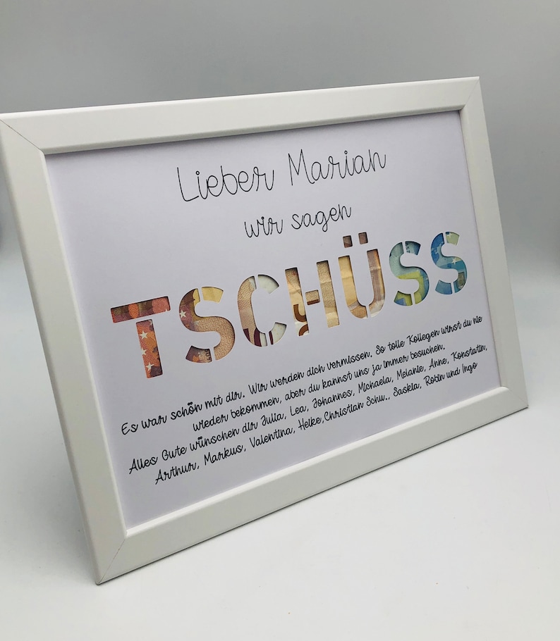 Abschiedsgeschenk Kollegen - Tote Bag Mit Dankesgruss Für Büro, Geburtstag & Ruhestand