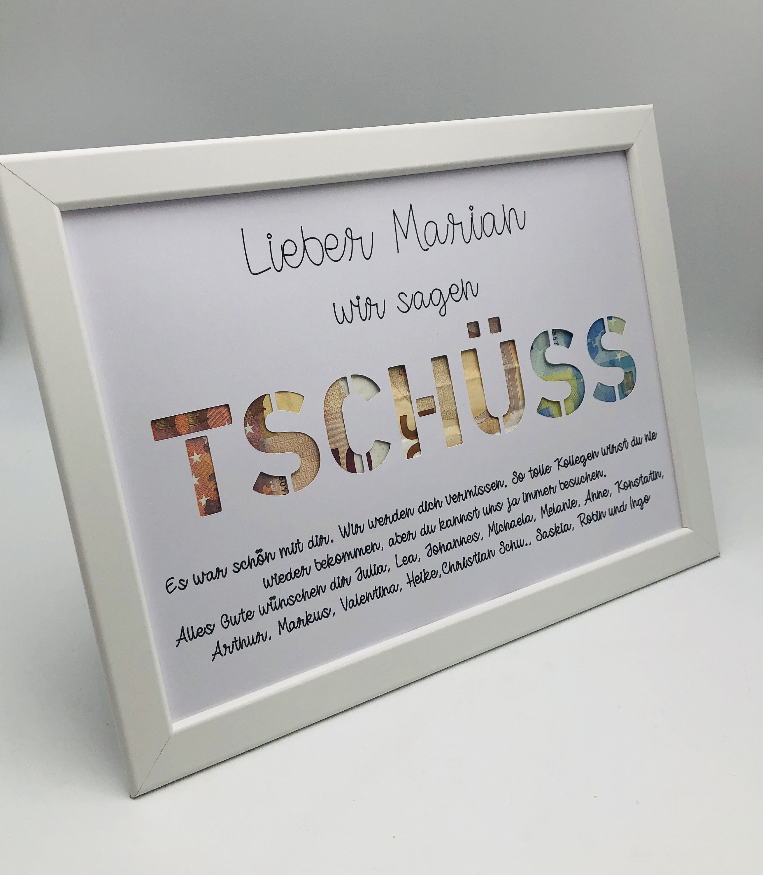 Geldgeschenk zum Abschied Kollege / Kollegin, Geschenk zum Ruhestand