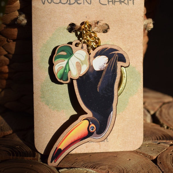 Tukan - Schlüsselanhänger aus Holz