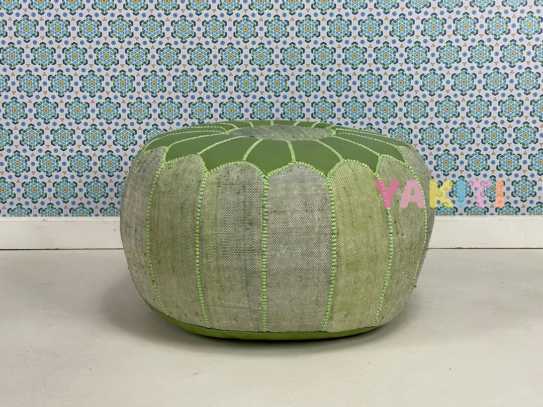 Photo inspiration: Natural Fiber Home Decor Interior Design Inspiration Reference: Yakiti Round Cactus Silk Pouf Natural Fiber Home Decor Interior