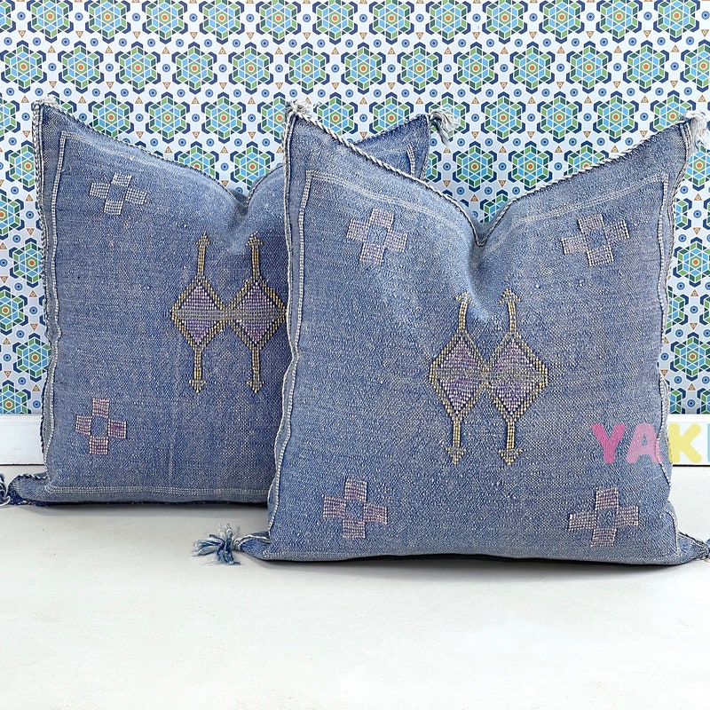 Blue Decorative Pillows - Etsy