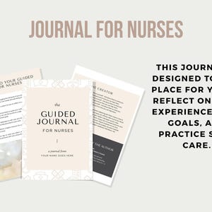 Nurse Self Care Journal Printable PDF