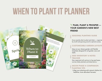 Seasonal Gardening Planner Planting Guide Canva