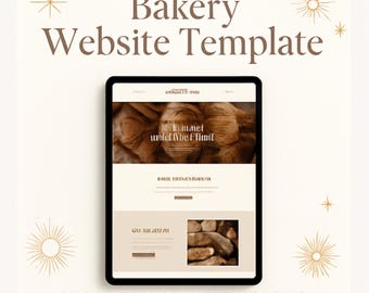 Bakery Website Template Printable Canva Editable