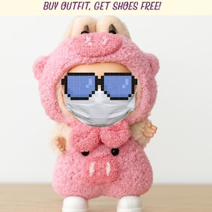 Crochet Doll Clothes,Kawaii Outfit Designed For 17cm Dolls,Handmade Crochet Clothes Set,Cute Amigurumi Accessories, Gifts For Kids,No Doll
