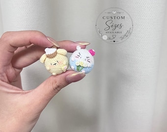 Arte de crochet hecho a mano, minimuñecas de crochet, microanimales de crochet, decoración para casa de muñecas, muñecas de abrazo para BJD, accesorios para Blythe, muñecas de moda.