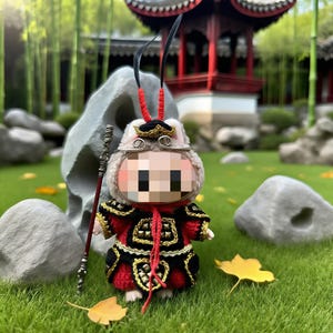 Handmade Crochet Doll Outfit,Chinese Style Outfit for 17cm Dolls,Traditional Costume Clothes Set,Unique Gift,Doll Accessories,No Doll