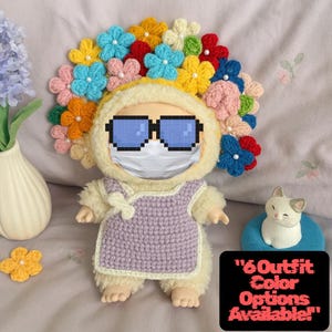Crochet Doll Clothes,Kawaii Outfit Designed For 17cm Dolls,Handmade Crochet Set,Specially Designed Handmade Outfit,Gifts for Kids,No Doll