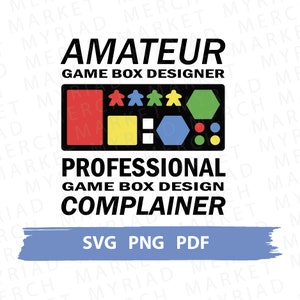 Board Game SVG PNG PDF | Game Box Design Enthusiast | Board Game Night | Clipart for Cricut/Silhouette | Vector Cut File, Digital Download