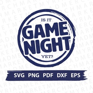 È già la serata dei giochi? SVG / Clipart per fan dei giochi da tavolo (download digitale)