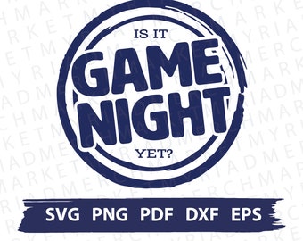 Är det spelkväll än SVG | Brädspelsfan Clipart (digital nedladdning)